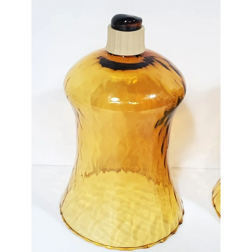 Vintage Votive‎ Cups  Amber Glass Peg Candles Home Interiors New Grippers QTY 3